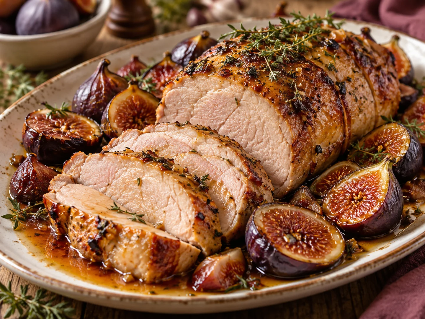 RÃ´ti de porc aux figues