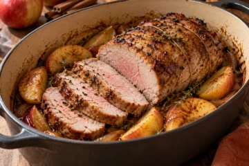 RÃ´ti de porc aux pommes et cannelle