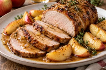 RÃ´ti de porc aux pommes et au cidre