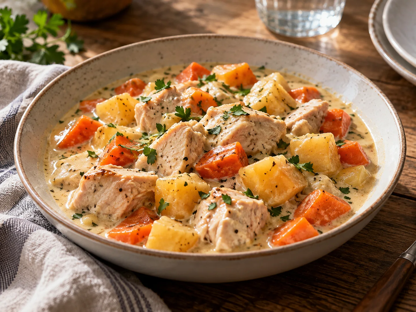 FricassÃ©e de dinde au rutabaga
