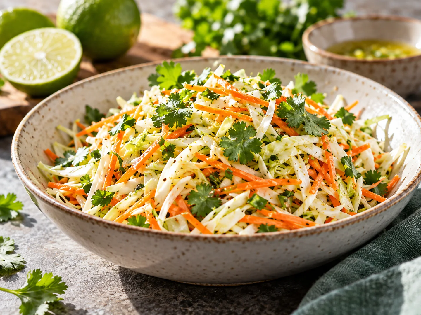 Salade de chou et carotte au citron vert