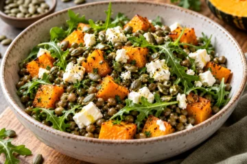 Salade de courge rÃ´tie, feta et lentilles