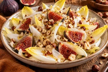 Salade dâ€™endives, figues, chÃ¨vre et noisettes