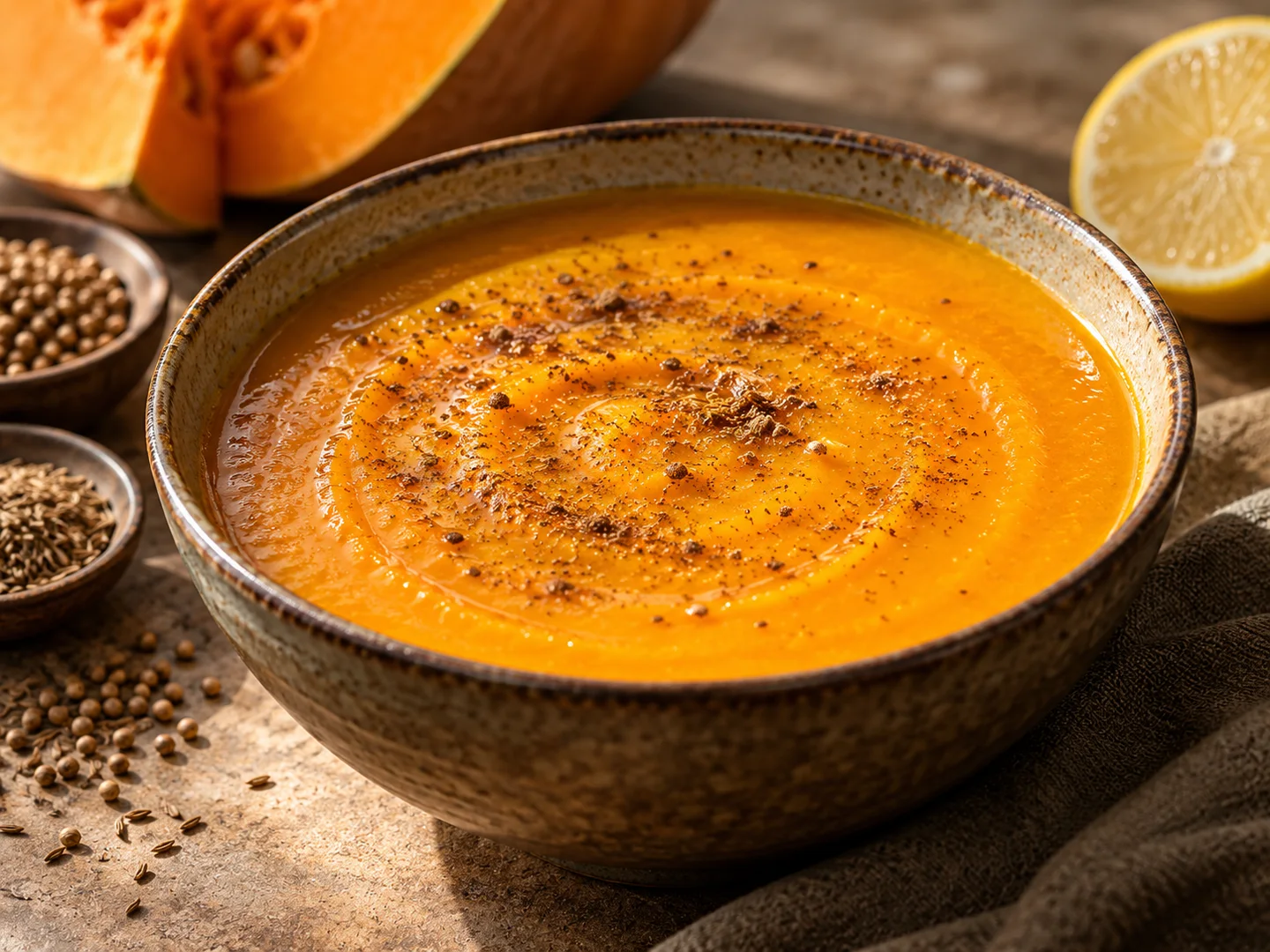 Soupe de courge aux Ã©pices douces