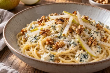 Spaghetti au roquefort et aux noix
