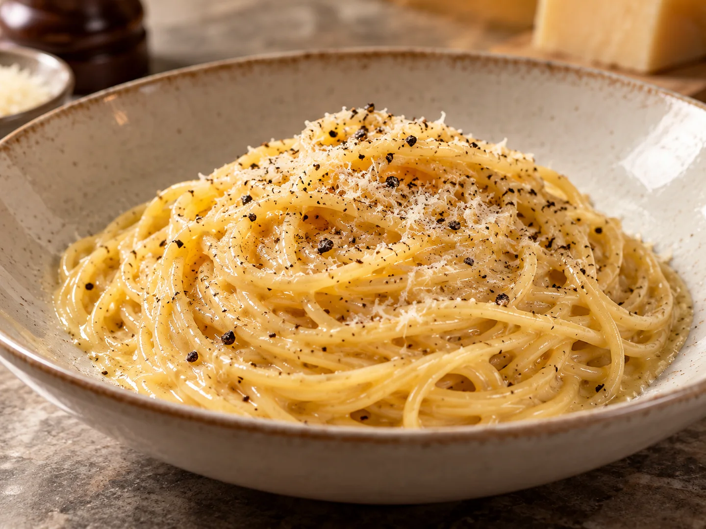 Spaghetti crÃ©meux au beurre et parmesan