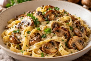Tagliatelles aux champignons et crÃ¨me dâ€™ail