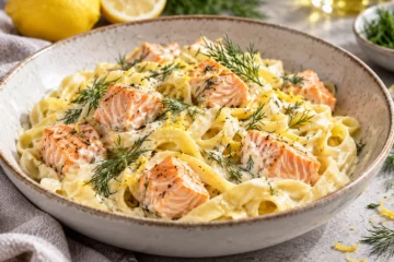 Tagliatelles au saumon et mascarpone citronnÃ©