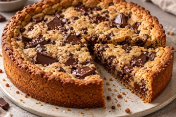Part de tarte cookie aux pÃ©pites de chocolat