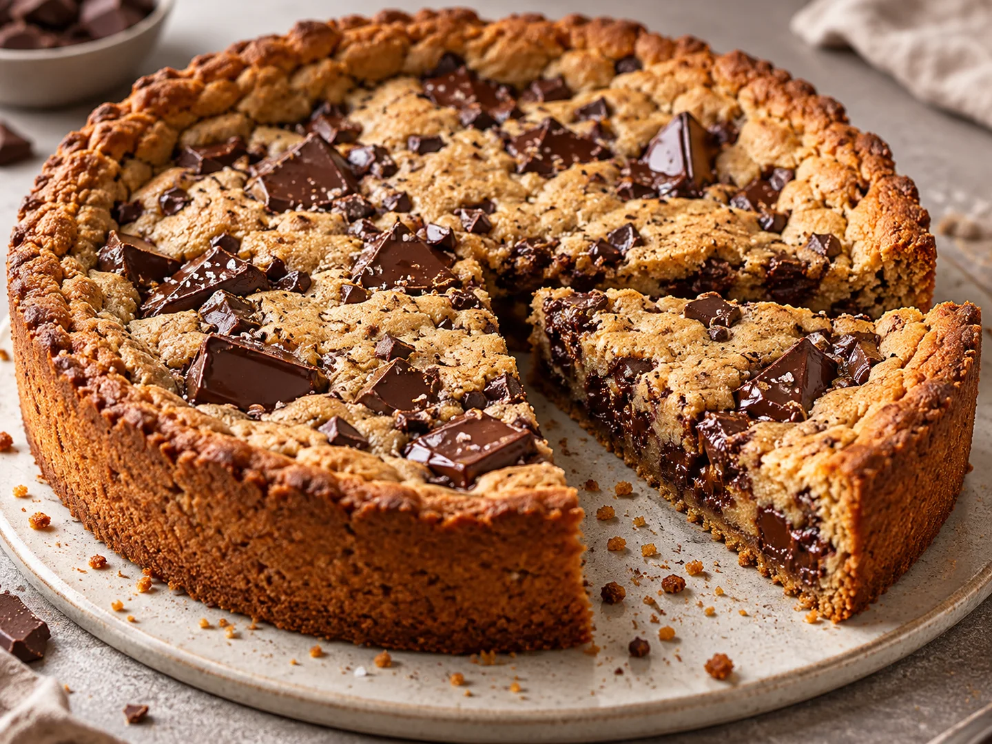 Part de tarte cookie aux pÃ©pites de chocolat