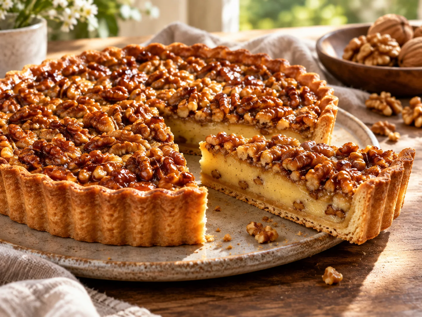 Tarte aux noix et Ã  la vanille