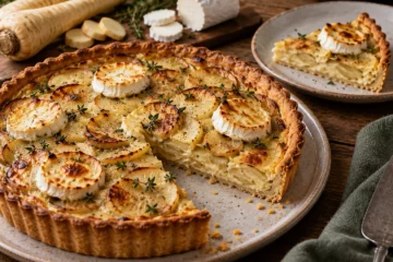Tarte au panais rôti et chèvre