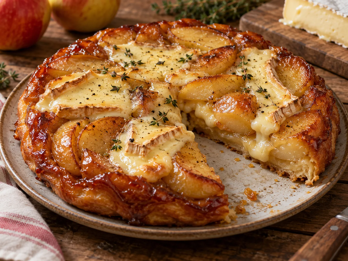 Tatin salÃ©e aux pommes et reblochon