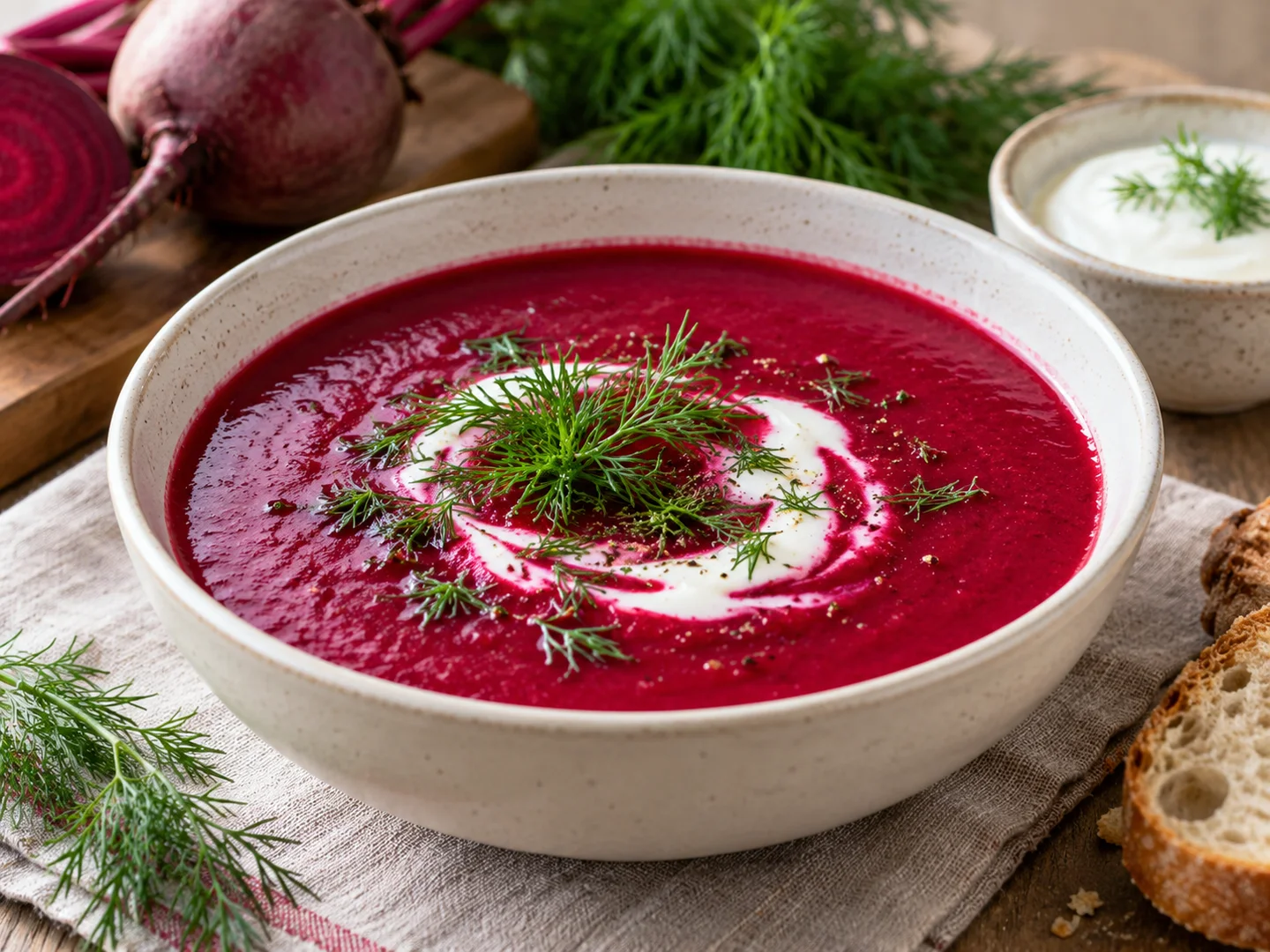 VeloutÃ© de betterave Ã  lâ€™aneth