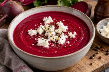 Velouté de betterave au chèvre