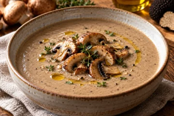 VeloutÃ© de champignons avec huile de truffe