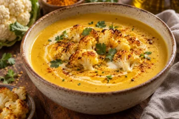 VeloutÃ© de chou-fleur rÃ´ti au curry