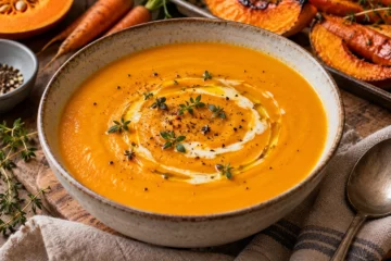 VeloutÃ© de courge et carottes rÃ´ties