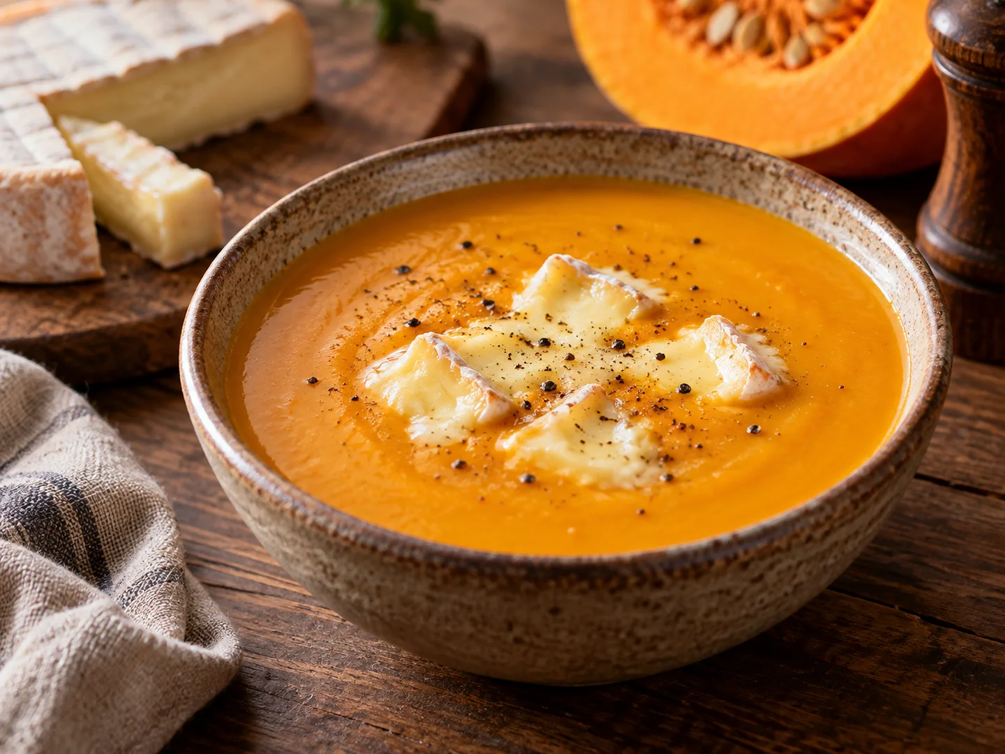 VeloutÃ© de potiron au reblochon